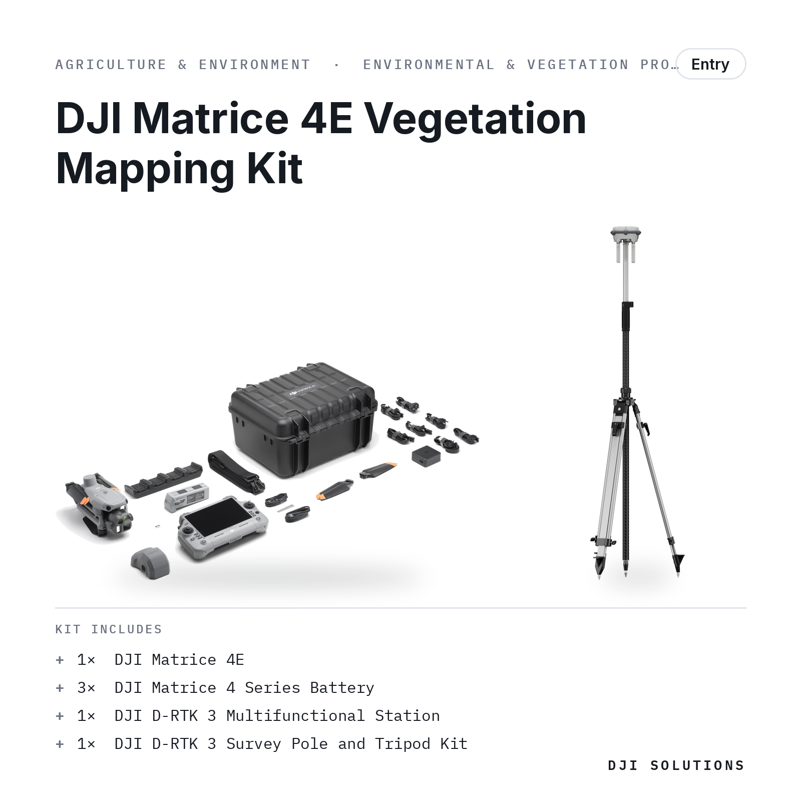 DJI Matrice 4E Vegetation Mapping Kit — kit contents graphic